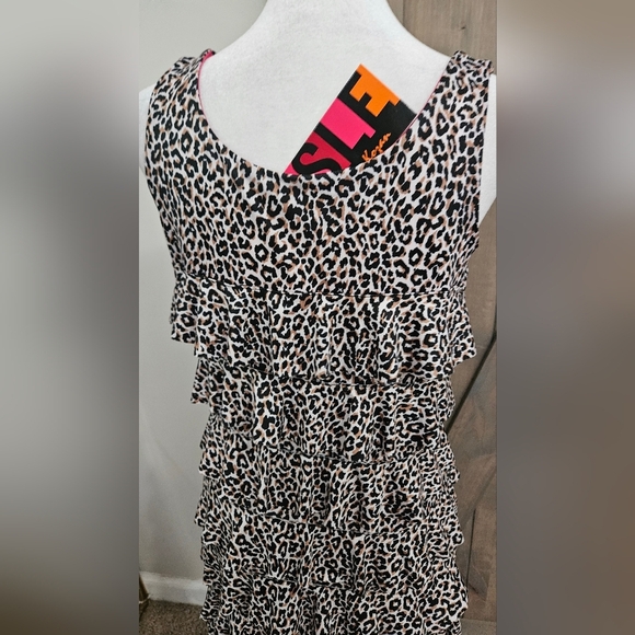 ISLE BY MELIS KAZAN Animal Print Ruffle Midi Dress. Size XS NWT - Picture 12 of 15
